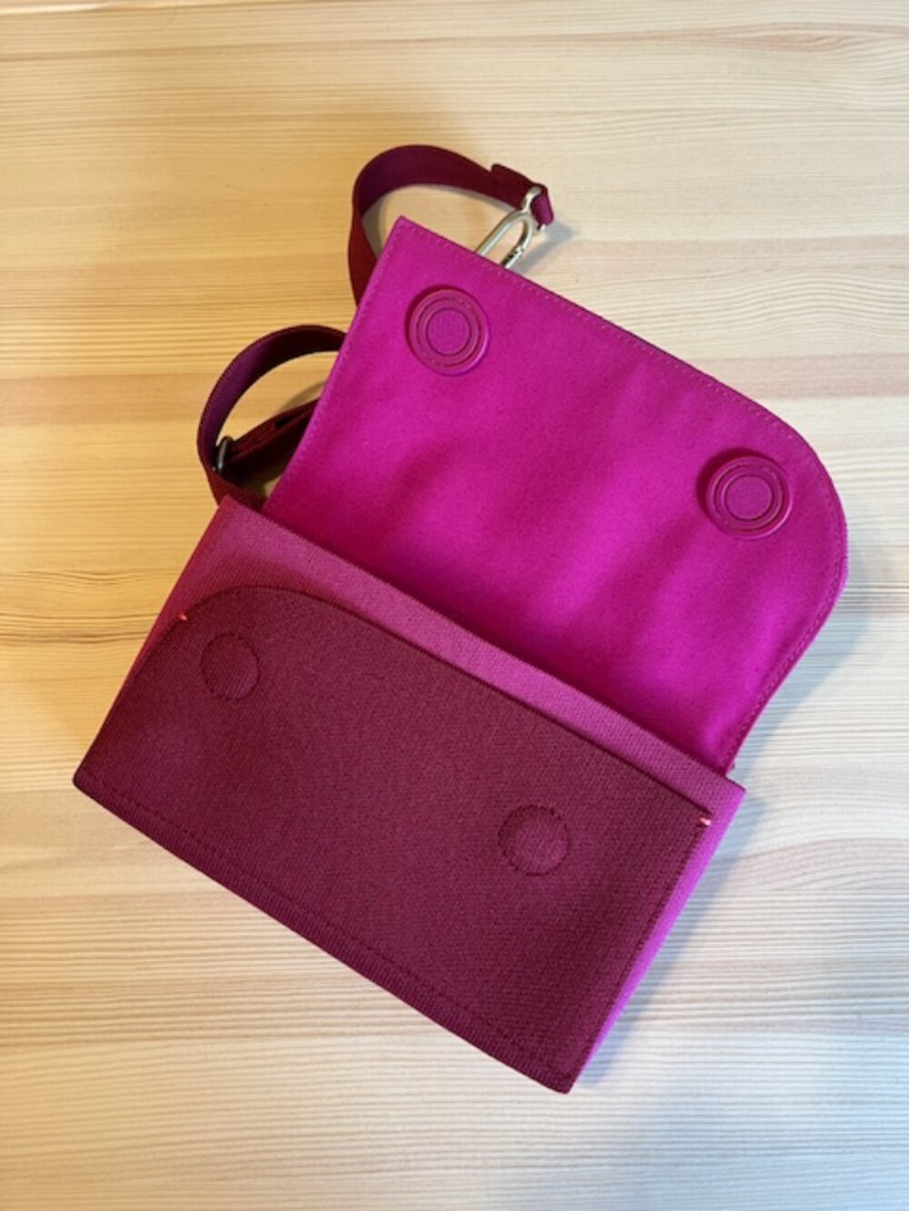 Rothy's Crossbody Bag - The Belt Bag in Beet Pink - Picture 5 of 9